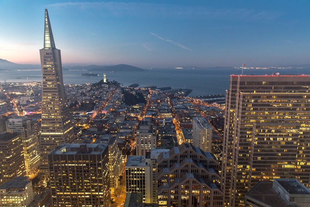The San Francisco skyline in 2013.