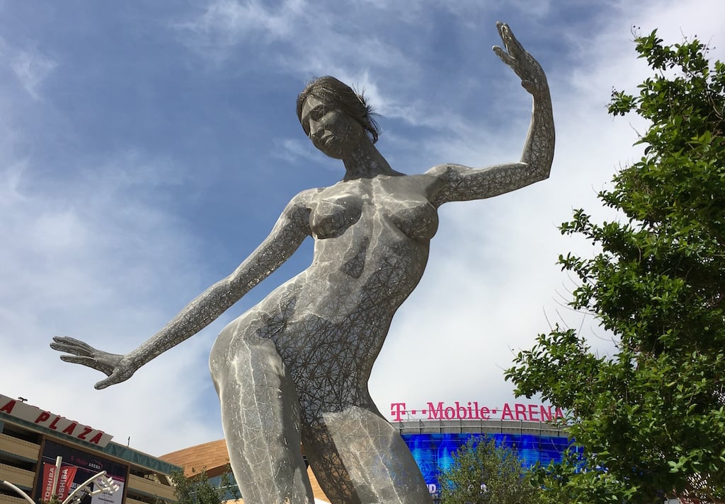 The 40-foot "Bliss Dance" sculpture at The Park.