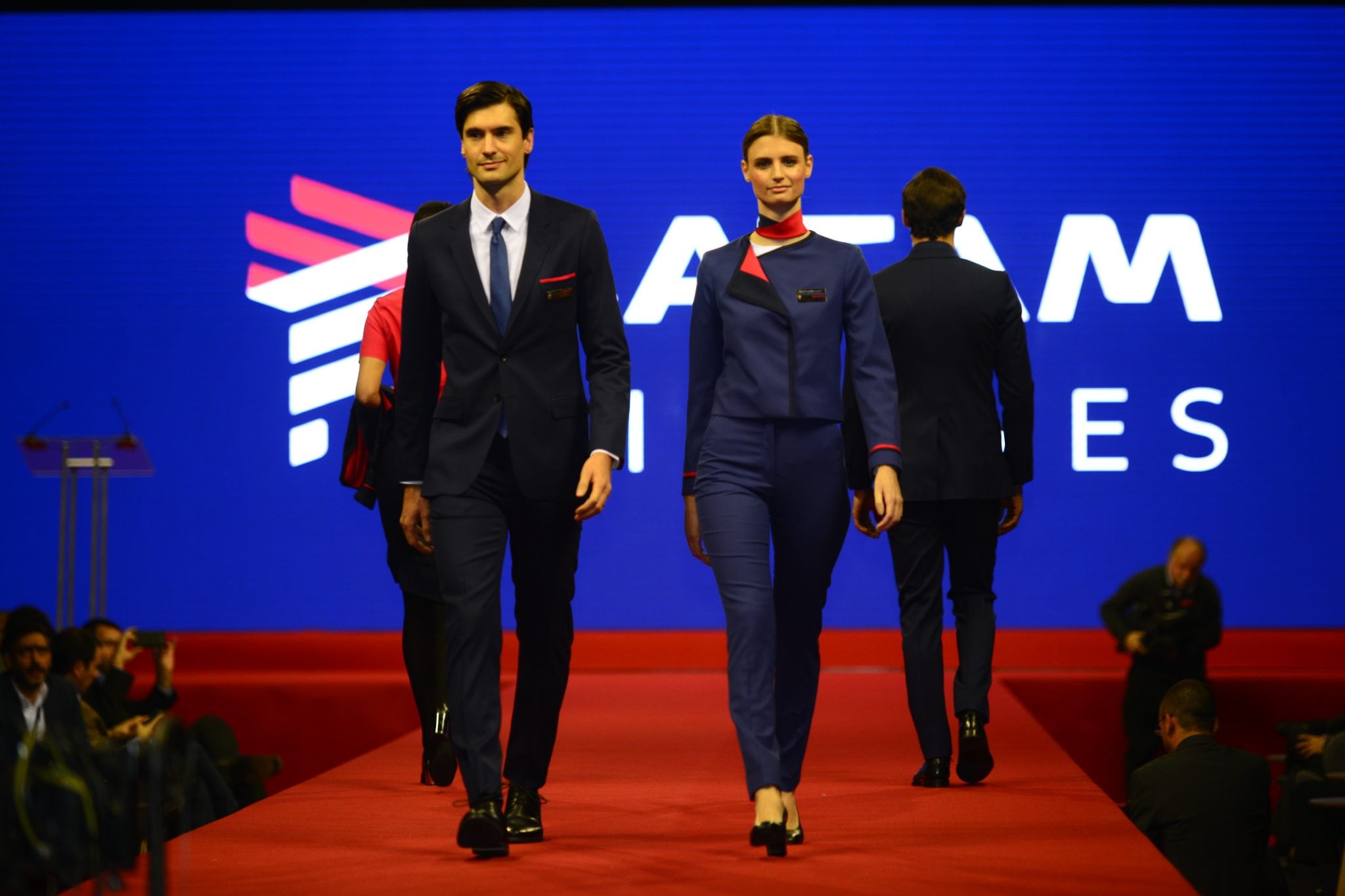 Runway showing of new LATAM crew uniforms, part of the company's comprehensive overhaul of its corporate image at all customer touchpoints. 