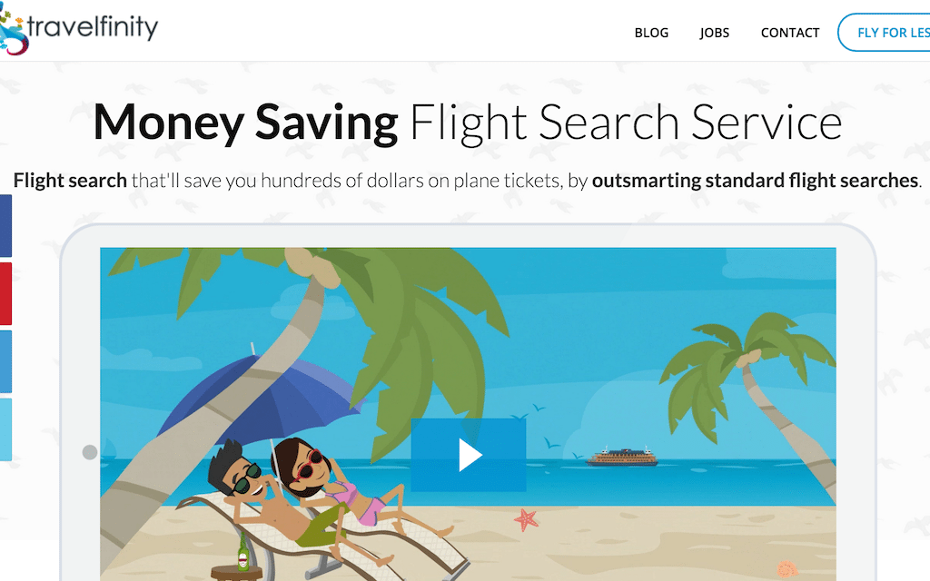 Travelfinity is a personalized flight search and booking site.