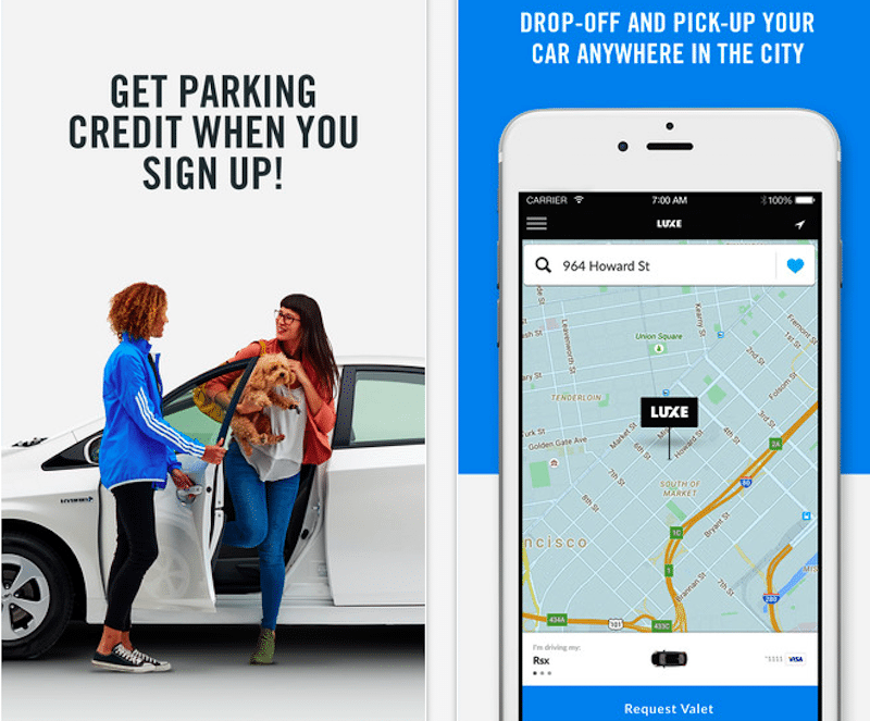 The Luxe app is an on-demand parking service in a handful of U.S. cities.