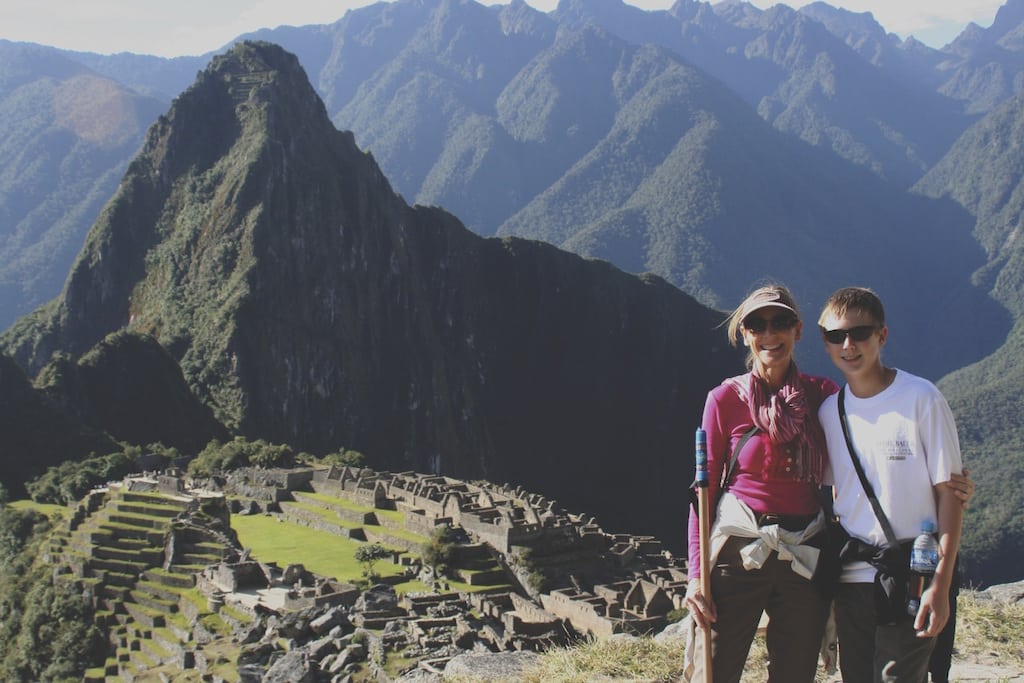 Tauck travelers posing in Peru. 