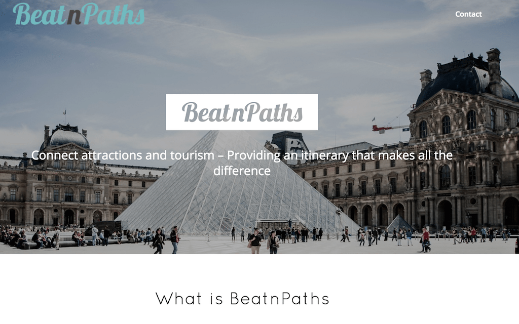 BeatnPaths connects tourist attractions with travel brands.