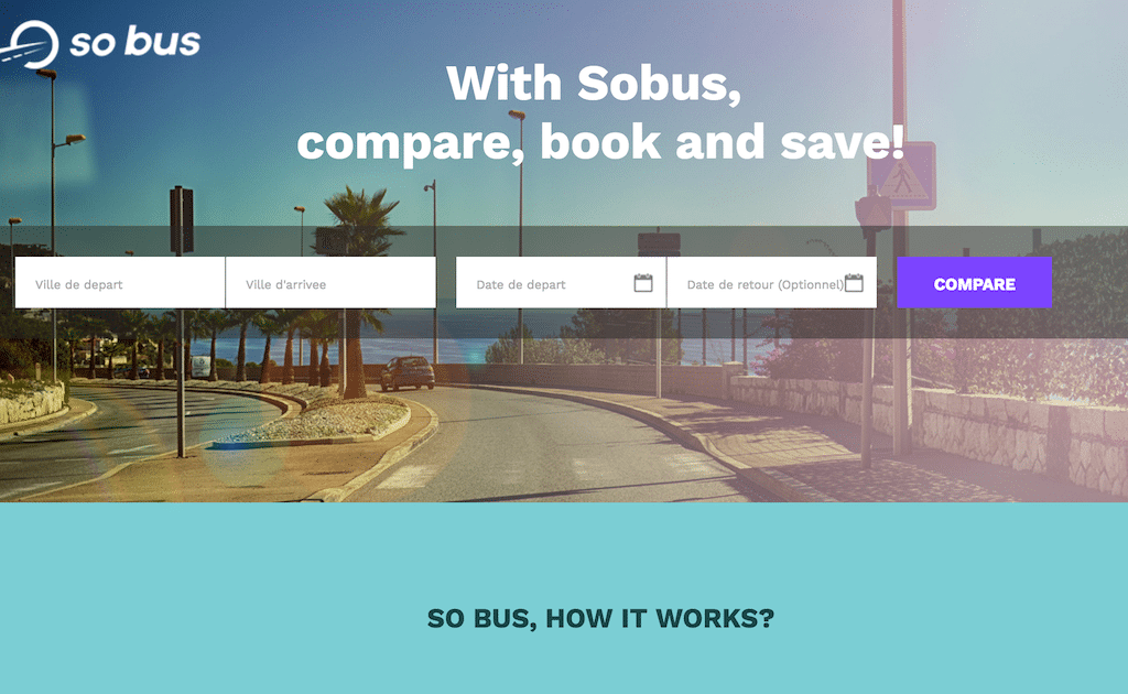 Sobus is a booking site for bus travel in France.