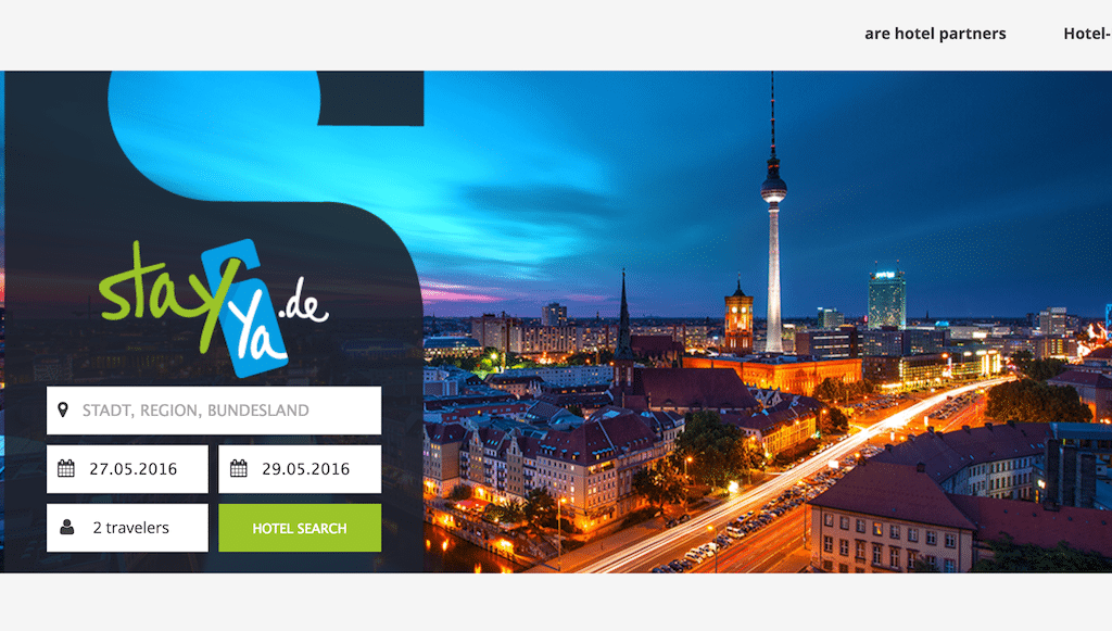 Stayya is a hotel booking site in Germany.