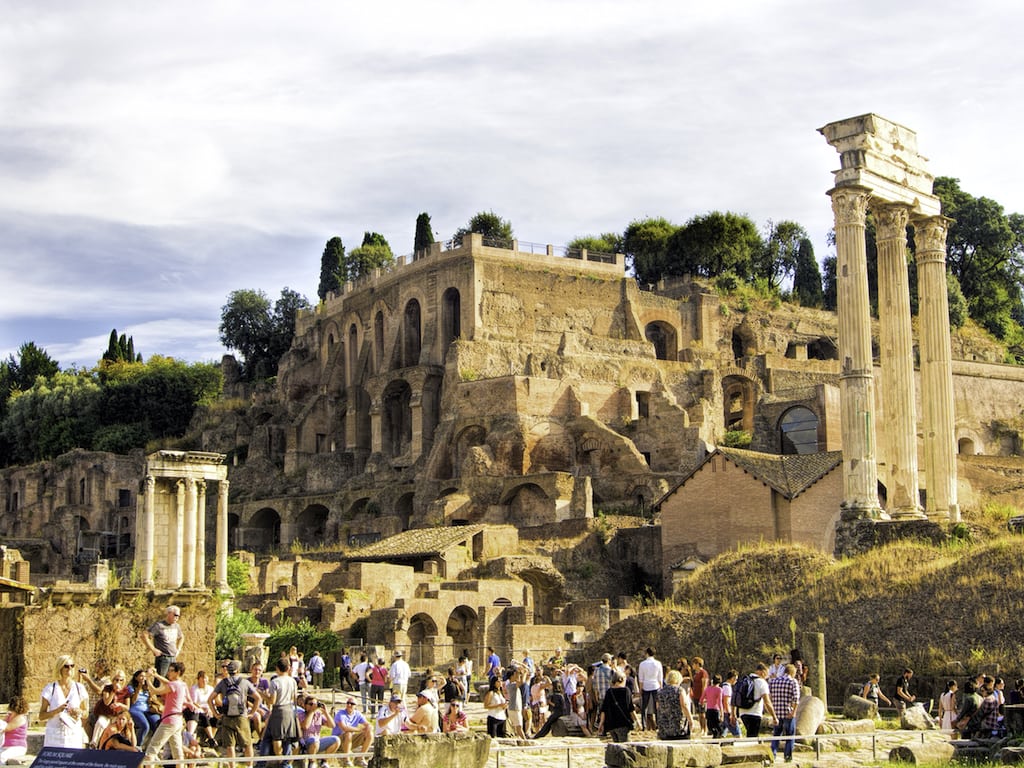 Tourists visiting Roman ruins in 2014. This year, though, there's been a shift to new destinations for traditional tour brands. 