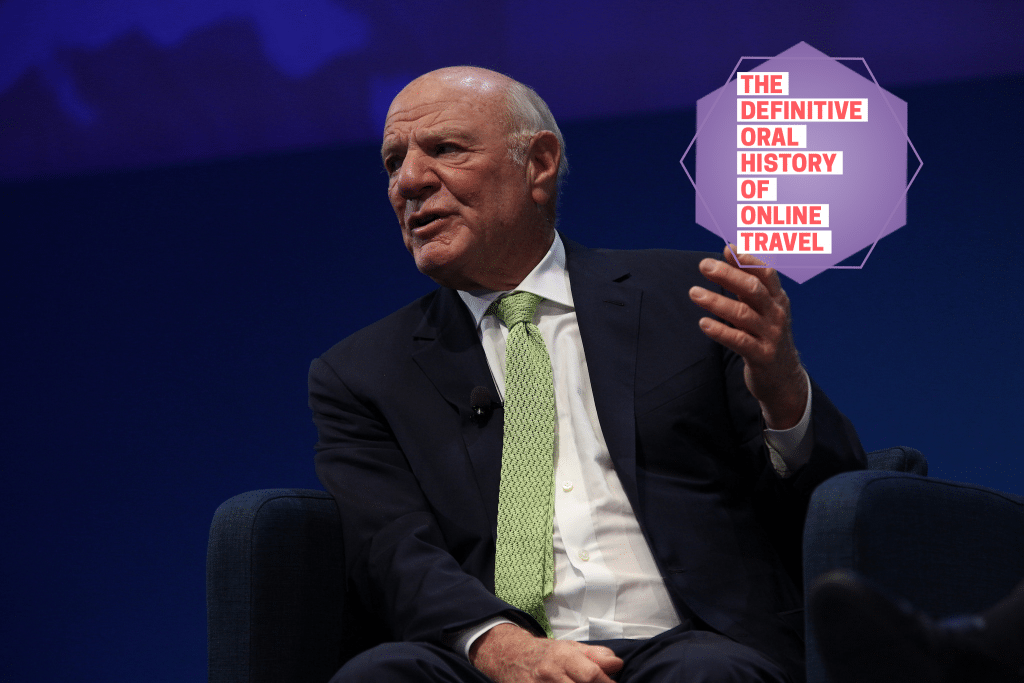Barry Diller, chairman and senior executive of IAC and Expedia Inc., speaking at this year's World Travel and Tourism Council conference in Dallas, Texas. 