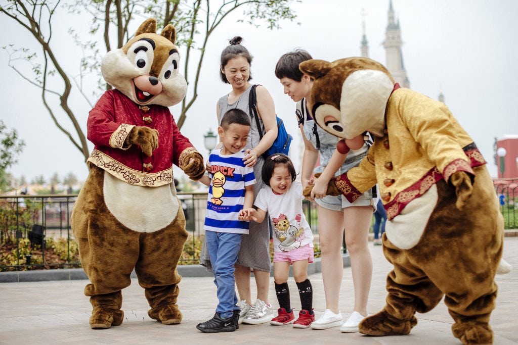 Guests at Shanghai Disneyland. 