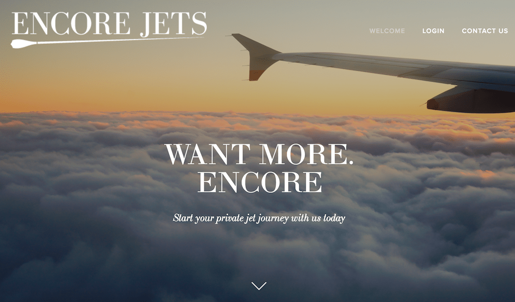 Encore Jets is a private jet booking site.
