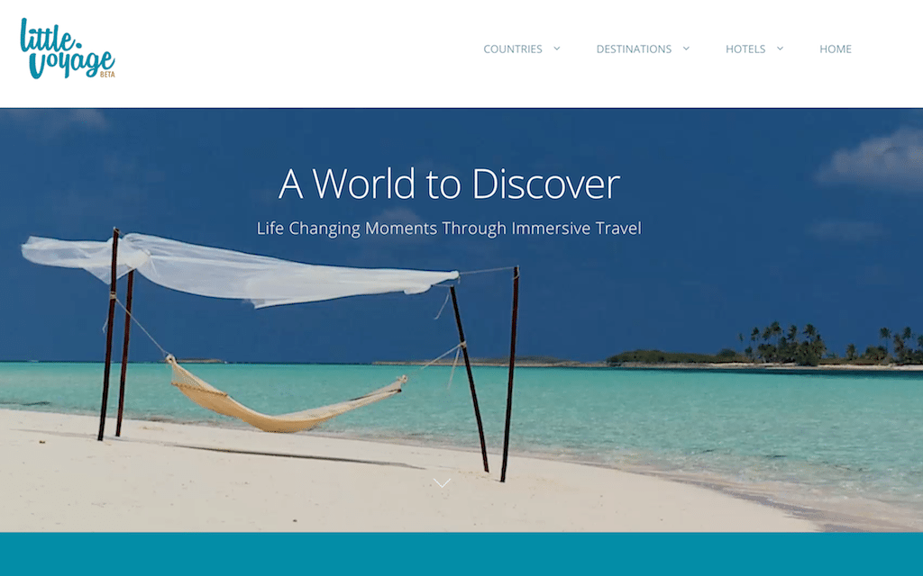 Little Voyage is a booking site for independent hotels.