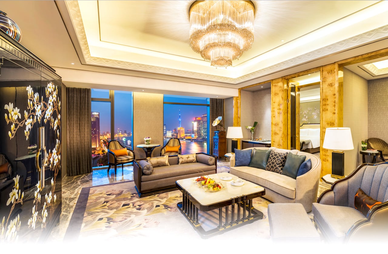 Rendering of the Reign on the Bund hotel in Shanghai. The hotel has given itself 7 stars. 