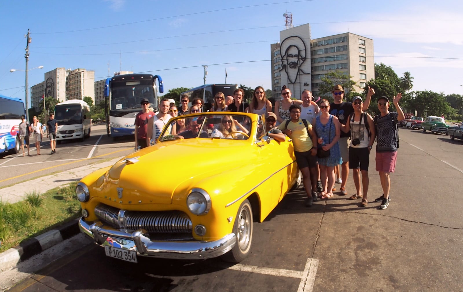 The Skift team in Havana, Cuba, earlier this week, where among other things, we wish we could adopt this car and bring it back to U.S. with us.