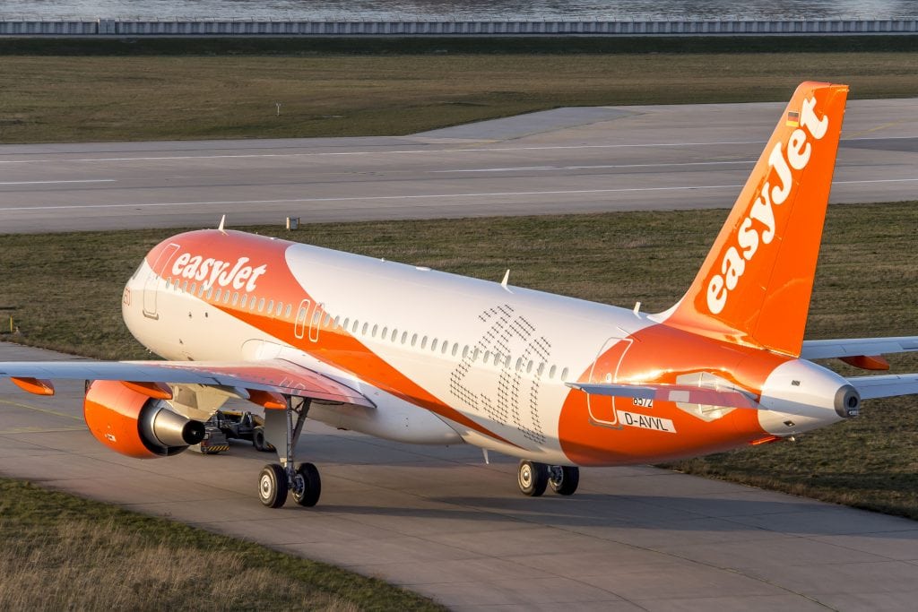 An EasyJet aircraft. The airline is one of the carrier’s affected by the ban.