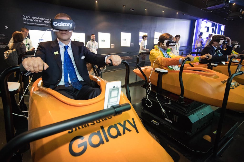 Samsung recreated Olympic kayaking in virtual reality for visitors attending the Rio 2016 Games.