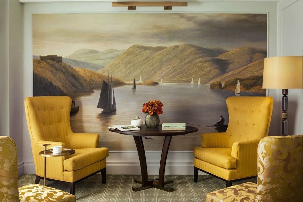 One of many walls with paintings at the The InterContinental New York Barclay 