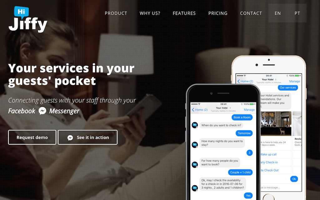 HiJiffy is a messaging platform for hotels.
