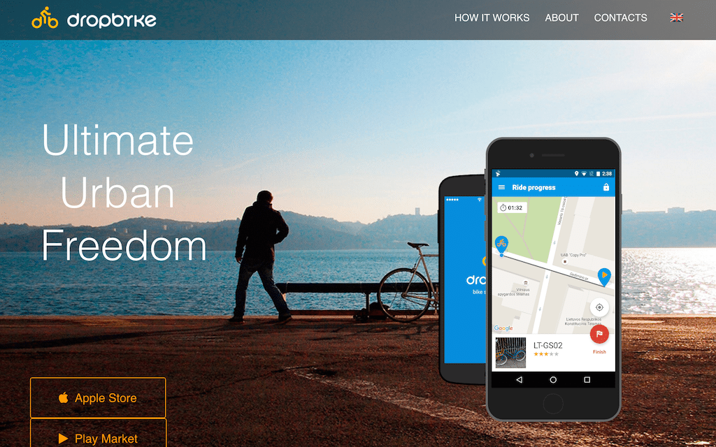 Dropbyke is a bike rental mobile app.