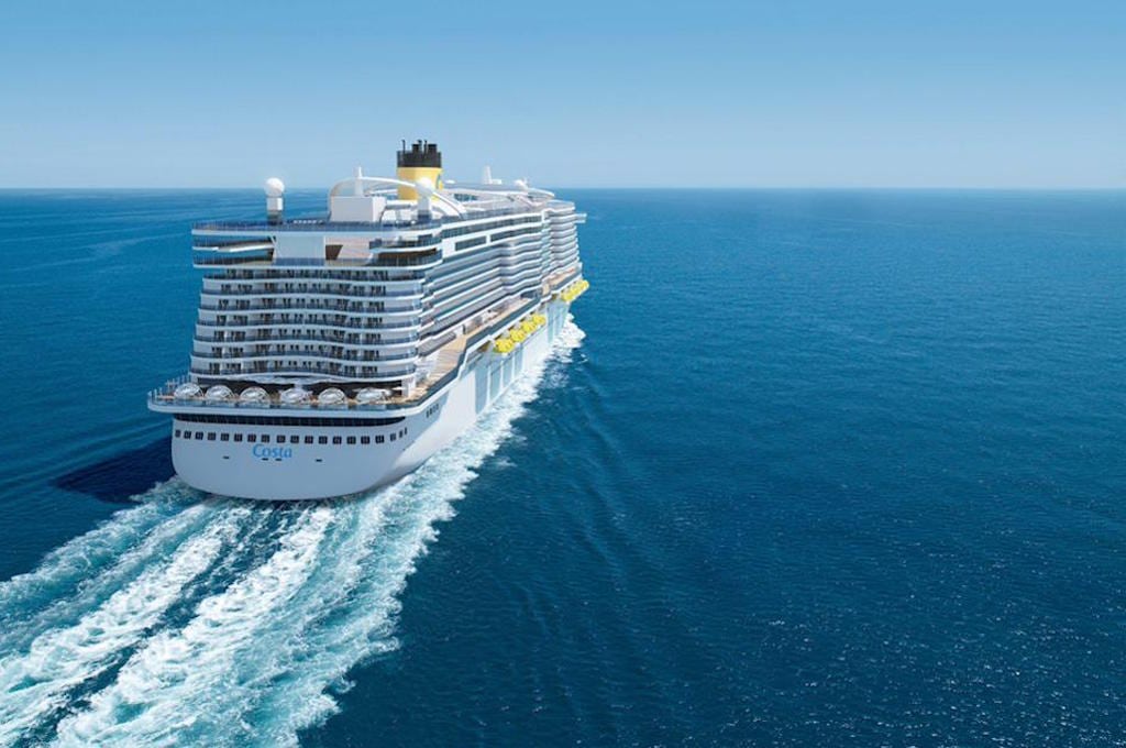 A ship on order for Costa Cruises is shown in this rendering. Parent company Carnival Corp. on Tuesday announced it was ordering three more vessels in the same class.