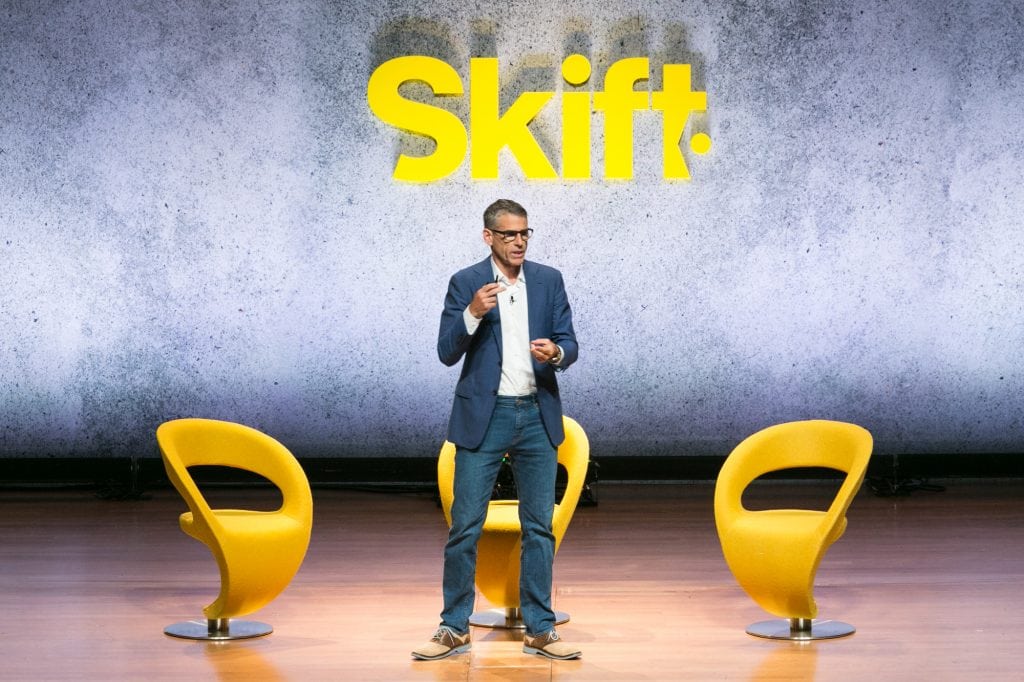 Clayton Reid, CEO of MMGY Global, spoke at the Skift Global Forum in New York on Sept. 27.
