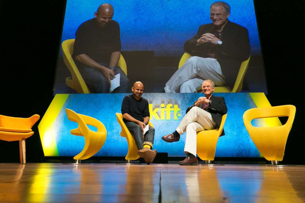 TripAdvisor co-founder and CEO Stephen Kaufer tells Skift founder and CEO Rafat Ali and the audience at the Skift Global Forum in New York, Sept. 28, 2016.