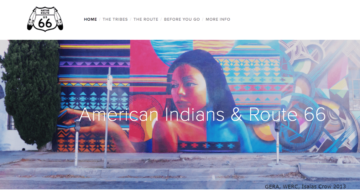 A screenshot of the new website promoting the American Indian Alaska Native Tourism Association's free digital travel guide. 