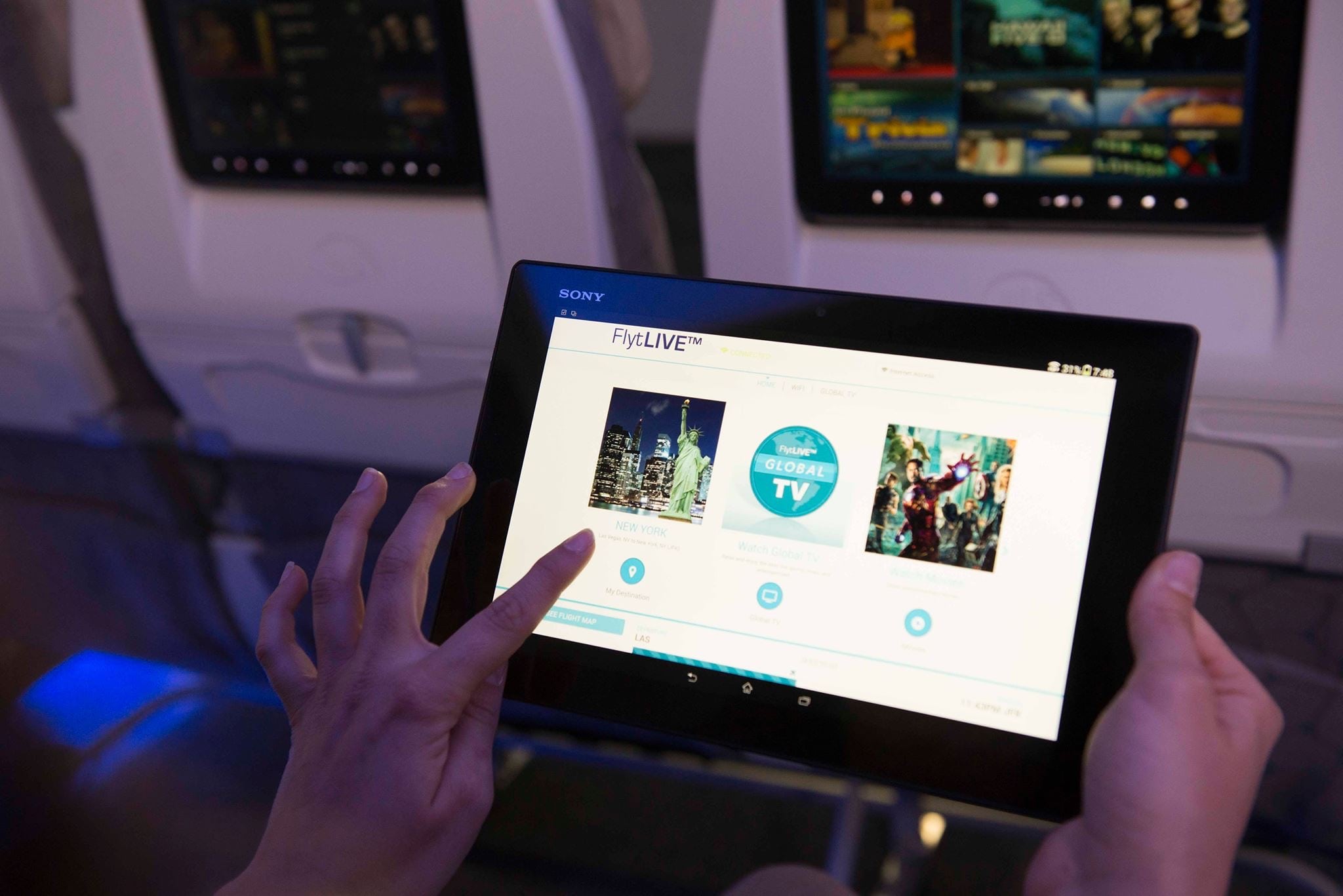 French firm Thales will offer an in-flight WiFi product for airlines in the Americas. It hopes to win U.S. customers. 
