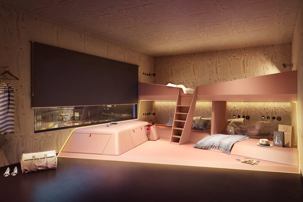 This "Yours" room category sleeps multiple guests in a private room and is part of AccorHotels' new Jo&Joe brand, which borrows heavily from design-driven hostels and co-living concepts. 