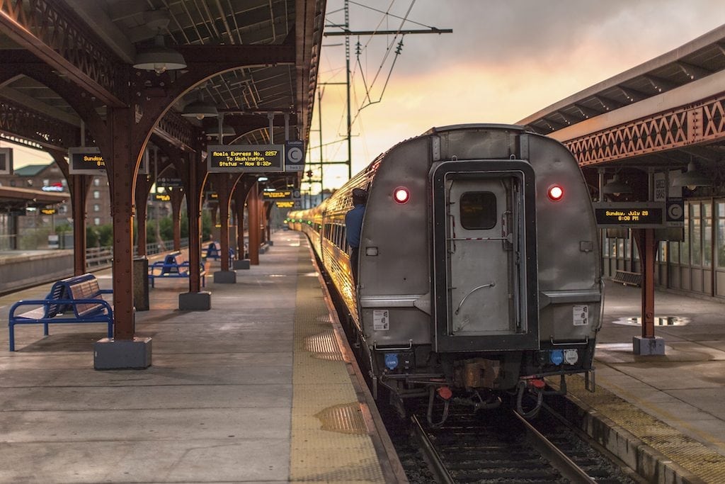 A group of U.S. Senators are looking to increase security at surface transportation stations across the country. Here, an Amtrak train departs Wilmington, De.