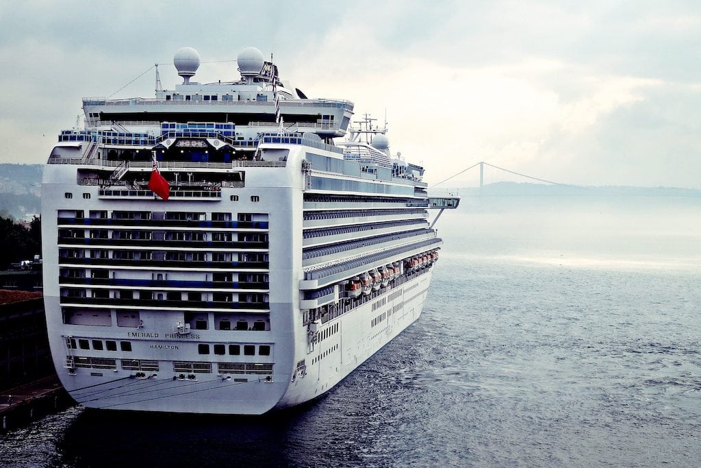 The cruise industry likes to talk up how important sustainability is, but provides little evidence of its effect on the environment and what it's doing to minimize its impact. Here, the Emerald Princess is docked in Istanbul.