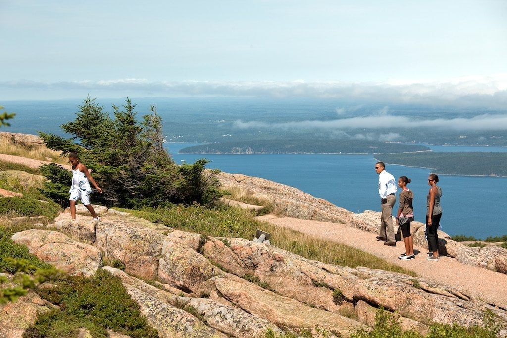 Travel brands are wrestling with the challenge of creating engaging virtual reality experiences. Here, the Obamas explore Acadia National Park in 2010. The Obamas recently starred in Through the Ages, a virtual reality short based around their recent experience at Yellowstone National Park.