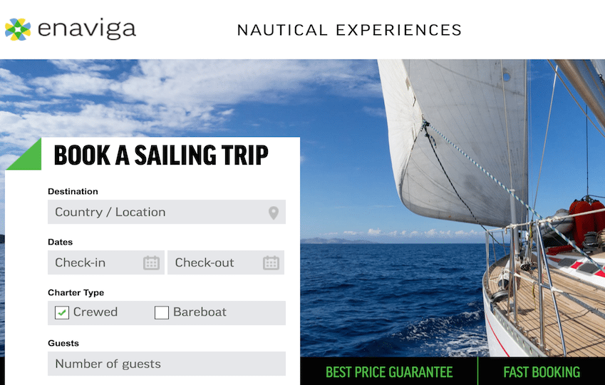 Enaviga lets travelers rent boats for sailing trips.