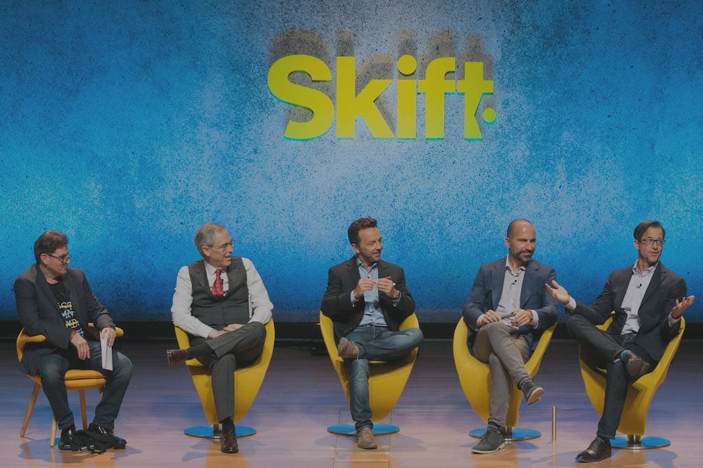 A panel of online travel veterans appeared at Skift Global Forum in September 2016. Find out which giants are speaking at this year’s event. 