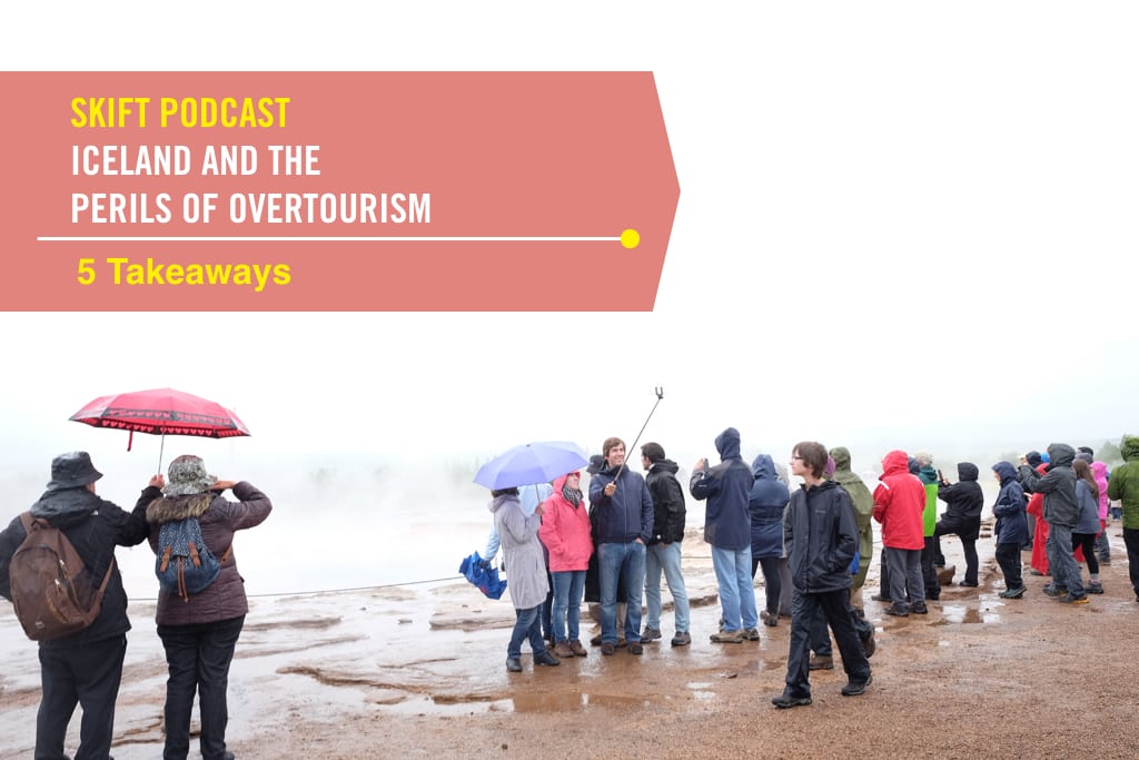 Tourists visit the Great Geysir area, a popular natural attraction in Iceland. The country saw the number of visitors increase more than 250 percent between 2010 and 2015. 