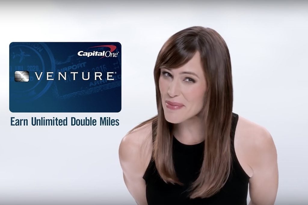 Capital One spokesperson Jennifer Garner in a TV commercial.