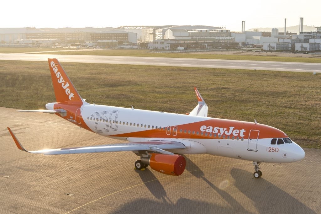 An EasyJet aircraft. The airline recently made an investment in Founders Factory.