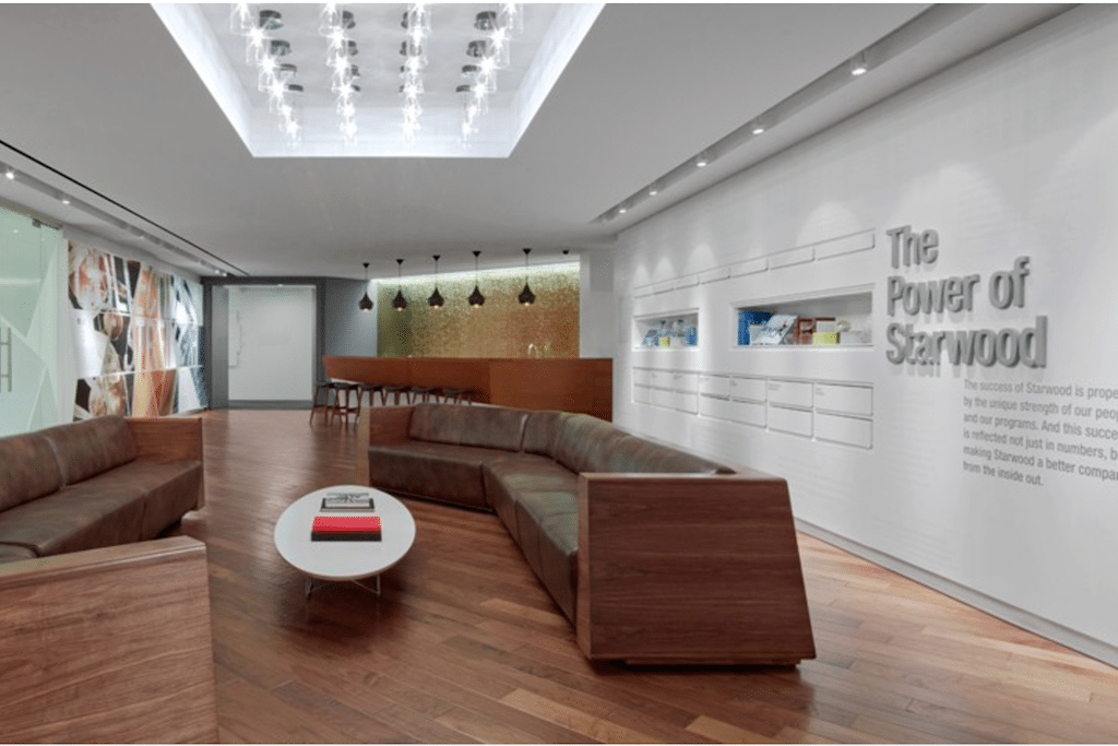 A brand showcase room at Starwood's headquarters in Stamford, Conn. Starwood has optimized its website translation.