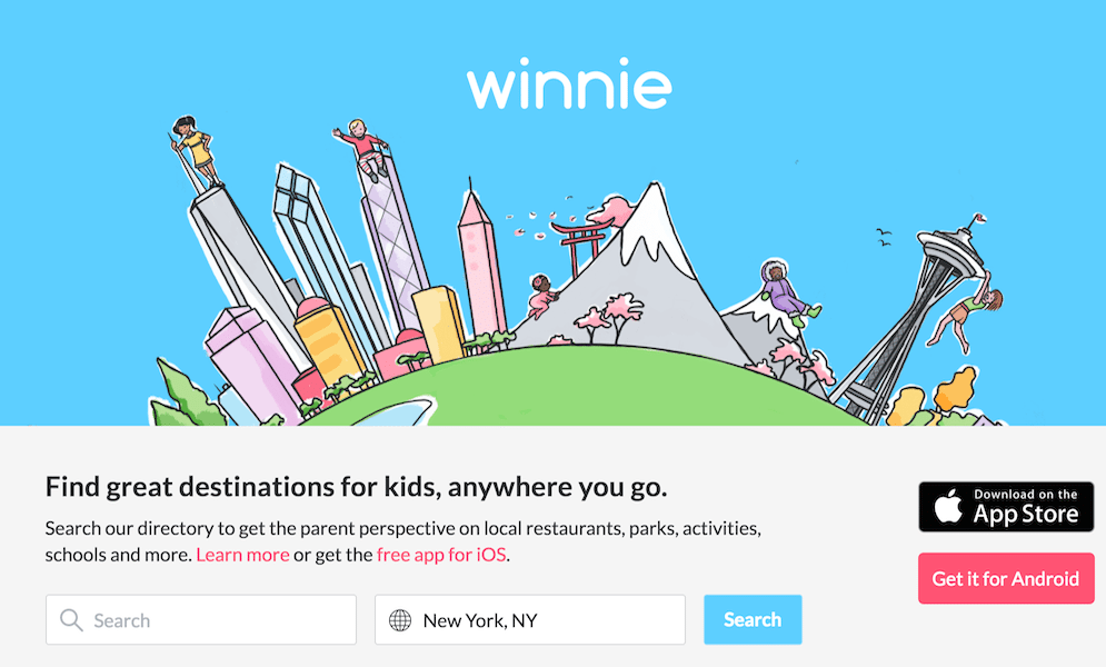 Winnie helps parents find hidden gems and new places to play in cities such as the best parks, playgrounds, and libraries nearby. 