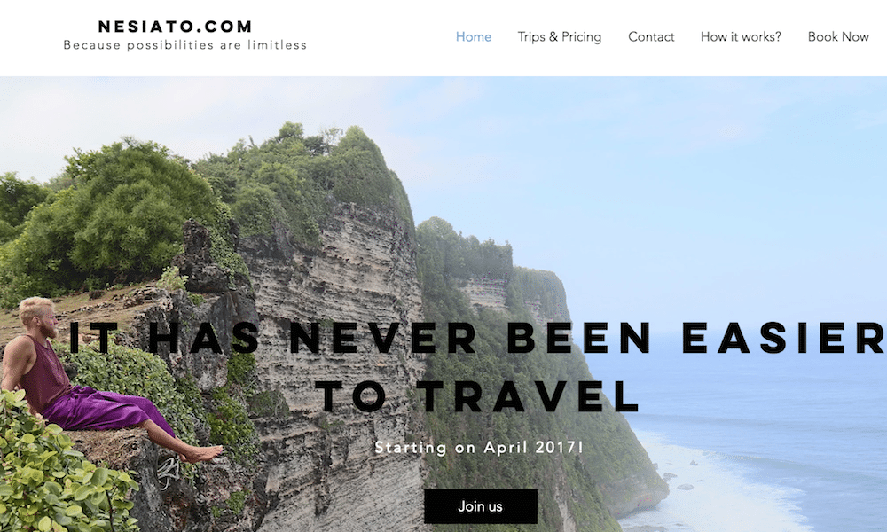 Nesiato helps travelers coordinate remote working experiences.