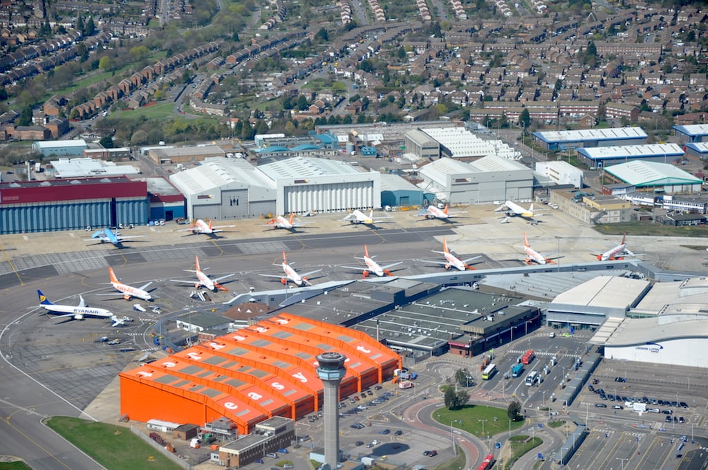 Airfares and hotel rates are expected to remain relatively flat in 2017, according to Travel Leaders Group. Pictured is London's Luton Airport.
