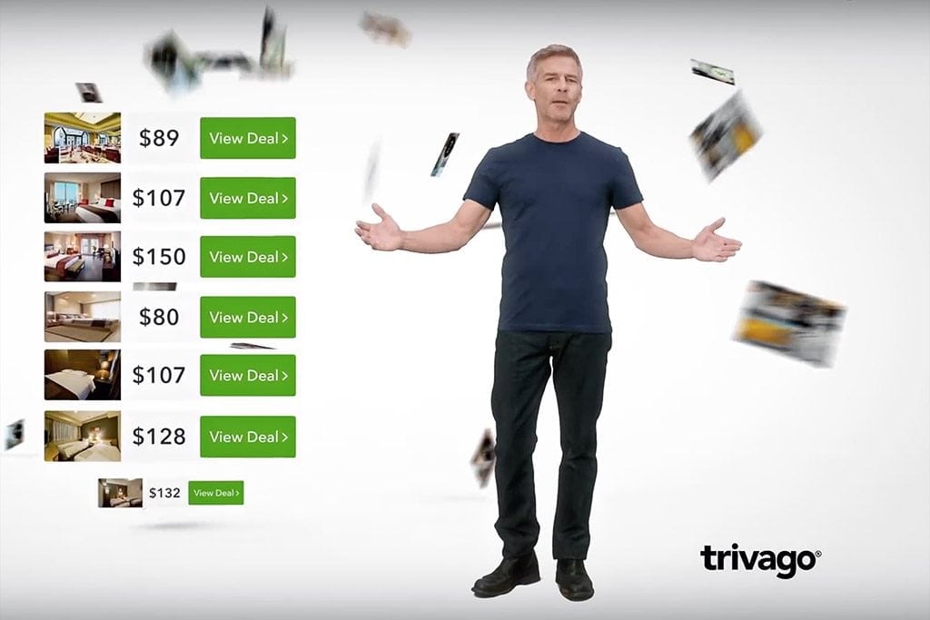A still from one of Trivago's ubiquitous television ads. The Expedia-owned metasearch site has filed for an IPO. 