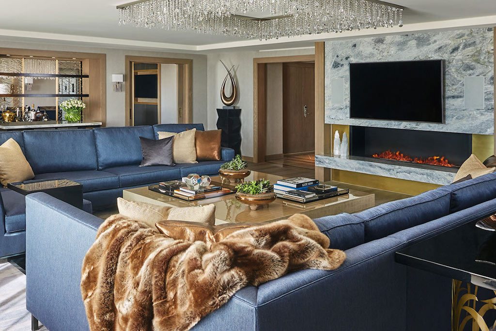 The living room of the Presidential Suite at the Viceroy L'Ermitage Beverly Hills. Viceroy and other luxury hotel brands see opportunity for innovation in hotel design, as well as guest experiences. 