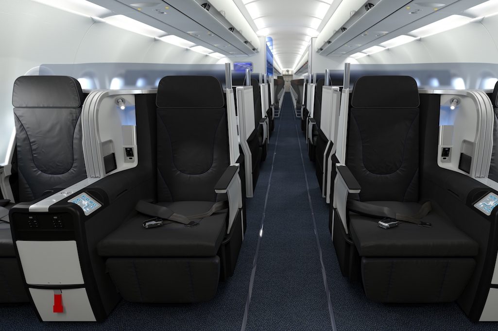 JetBlue Airways is looking to reduce its costs by up to $300 million within three years. Pictured is the airline's premium Mint product. 
