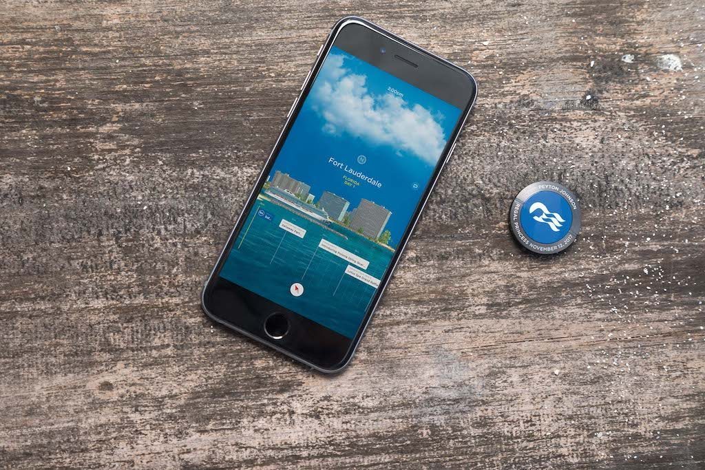 The Ocean Medallion — wearable technology that is meant to allow for customized guest experiences and better service — is pictured here. Carnival Corp. is phasing in the introduction of the experience rather than launching it all at once.