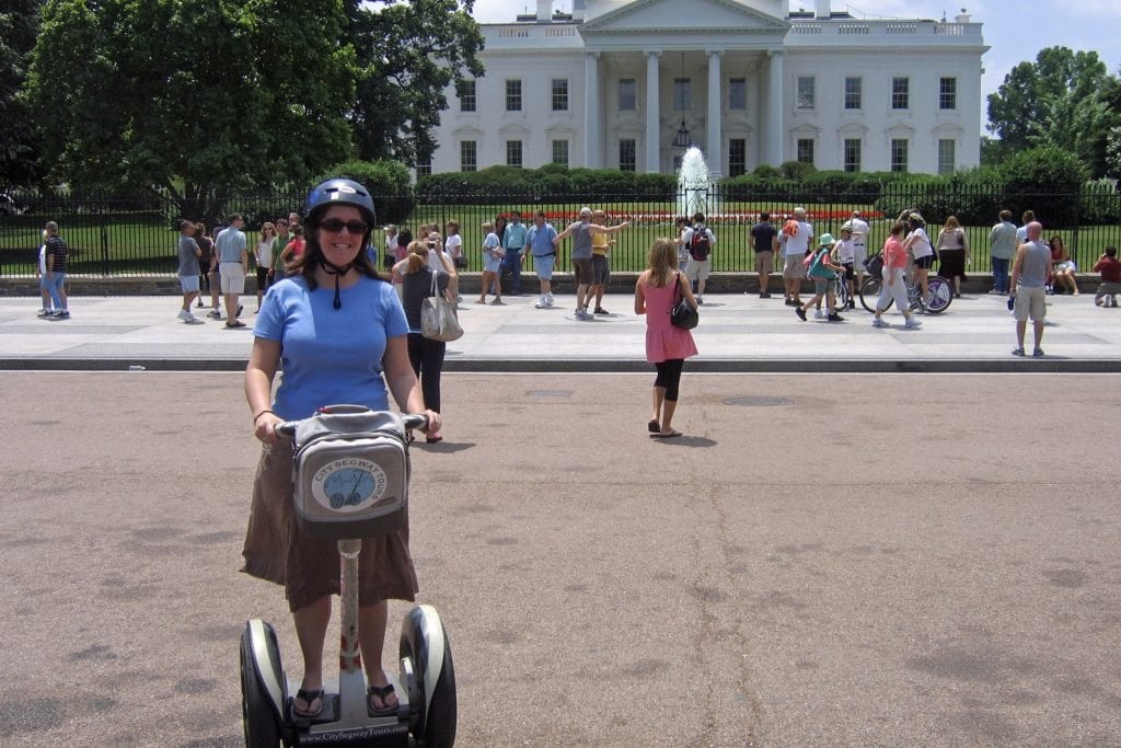 A woman on a Segway tour of Washington, DC. Viator retains its position as one of the more dominant tours and activities providers in the digital space. 