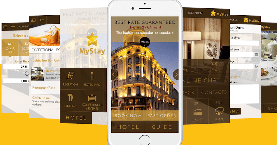 MyStay is a mobile app that helps hotel staff and guests communicate.