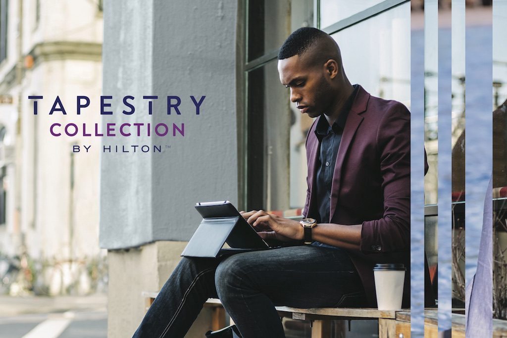 A promotional image from Hilton's newest soft brand, Tapestry Collection by Hilton. Hilton says it's the first soft brand collection squarely for the upscale sector. 