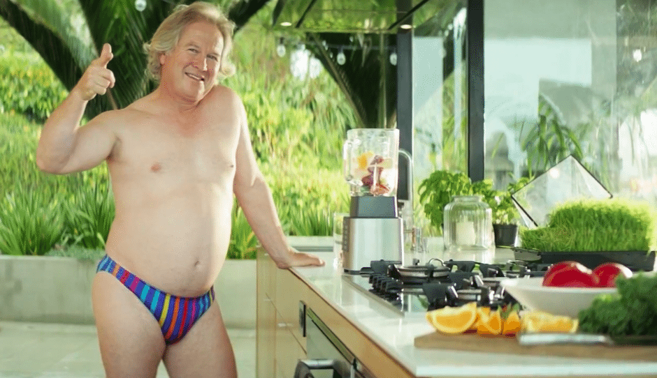 Among the supposed advantages of a vacation rental is 'Grandpa's wearing little skivvies because he can,' according to the newest HomeAway ad campaign, 'Get HomeAway from It All.'