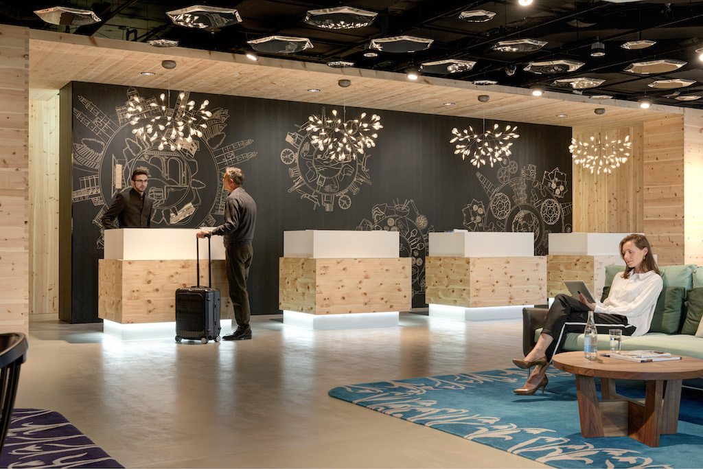 The lobby of the Swissotel Zurich. AccorHotels is planning to pilot a website feature allowing its guests to book rooms and flights on its own site in the coming months. 