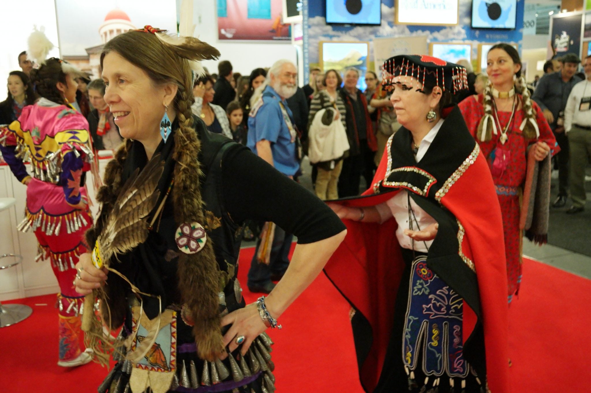 The American Indian Alaska Native Tourism Association's regalia showing at ITB Berlin 2016. The organization sees record numbers of overseas visitors to Indian Country in the U.S. 