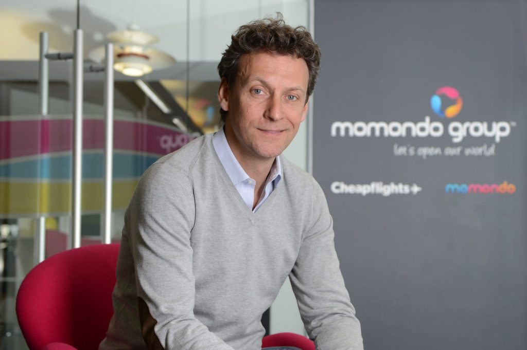 Hugo Burge, the Chief Executive of Momondo Group. The company is in the process of being bought by Priceline.